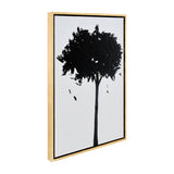 Sagebrook Home Contemporary 32x47, Hand Painted Autumn Wind Tree, Blk 70215 Black Mdf