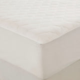 Beautyrest Cotton Casual 100% Cotton Heated Mattress Pad White Twin XL: 39''x80''+18" BR55-3065