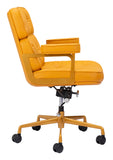 Zuo Modern Smiths 100% Polyurethane, Plywood, Steel, Aluminum Alloy Modern Commercial Grade Office Chair Yellow 100% Polyurethane, Plywood, Steel, Aluminum Alloy