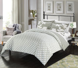 Calla Lily Grey King 3pc Duvet Set