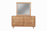 Alpine Furniture Easton Dresser Mirror 2088-06 Sand Mahogany Solids & Veneer 40 x 2 x 37