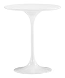 English Elm EE2960 Fiberglass, MDF Modern Commercial Grade Side Table White Fiberglass, MDF