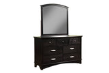 Alpine Furniture Madison Mirror, Dark Espresso 1688-06 Dark Espresso Plantation Mahogany Solids & Okoume Veneer 42 x 1.5 x 40