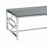 Sagebrook Home Glam Silver Metal/glass Cocktail Table, Kd 12804-06 Silver Metal