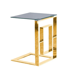 Sagebrook Home Glam Metal Box Frame 22" Side Table,gold -kd 14109-02 Gold Metal