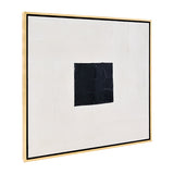 Sagebrook Home Contemporary 47x47, Hand Painted Accidental Poem , Blk/ivory 70219 Ivory/beige Mdf