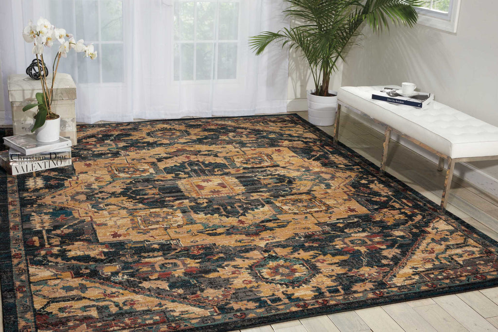 Nourison Nourison 2020 NR206 Persian Machine Made Loomed Indoor Area Rug Midnight 6'6" x 9'5" 99446364142