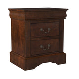 Alpine Furniture West Haven 2 Drawer Nightstand, Cappuccino 2202 Cappuccino Rubberwood Solids & Poplar Veneer 21.5 x 15.5 x 24