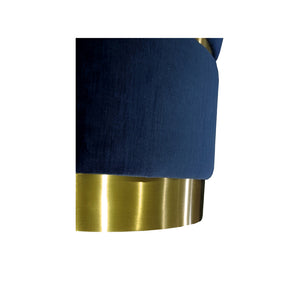 VIG Furniture Divani Casa Tenaya Modern Blue Velvet & Gold Ottoman VGHKF3071-10-BLU