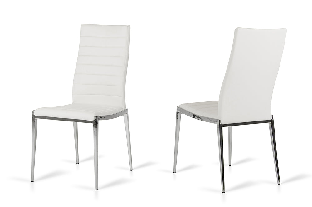 VIG Furniture Libby - Modern White Leatherette Dining Chair (Set of 2) VGEWF3195AB-WHT