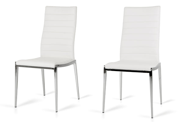 VIG Furniture Libby - Modern White Leatherette Dining Chair (Set of 2) VGEWF3195AB-WHT