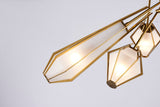 Bethel Gold Chandelier in Metal & Glass