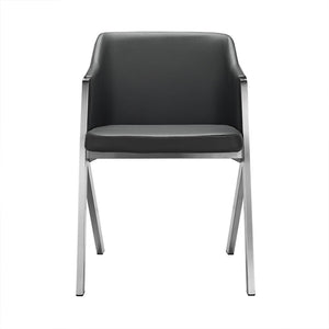 VIG Furniture Darcy - Modern Grey Leatherette Dining Chair (Set of 2) VGEWF3202BB-GRY