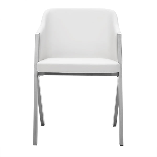 VIG Furniture Modrest Darcy Modern White Leatherette Dining Chair (Set of 2) VGEWF3202BF-WHT