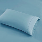 700 Thread Count Casual 60% Cotton 35% Polyester 5% Lyocell Triblend Antimicrobial Sheet Set in Blue