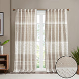 Mila Global Inspired 100% Window Curtain Panel with Lining in Taupe
