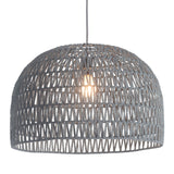 Zuo Modern Paradise Steel, Paper Transitional Commercial Grade Ceiling Lamp Gray Steel, Paper