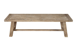 Alpine Furniture Newberry Bench, Weathered Natural 2068-03 Weathered Natural Acacia Solids 60 x 16 x 18