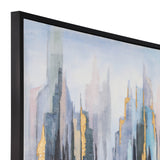 Sagebrook Home Contemporary 62x42 Framed Hand Painted Abstract Canvas, Multi 70203  Polyester Canvas