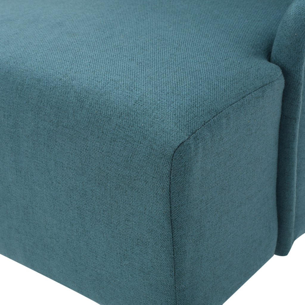 Callie Teal Fabric Dining Chair Noble House