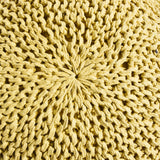 Yuny Handcrafted Modern Fabric Pouf, Yellow Noble House