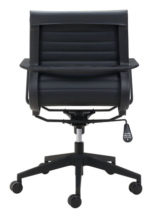 Zuo Modern Stacy 100% Polyurethane, Steel, Nylon Modern Commercial Grade Office Chair Black 100% Polyurethane, Steel, Nylon