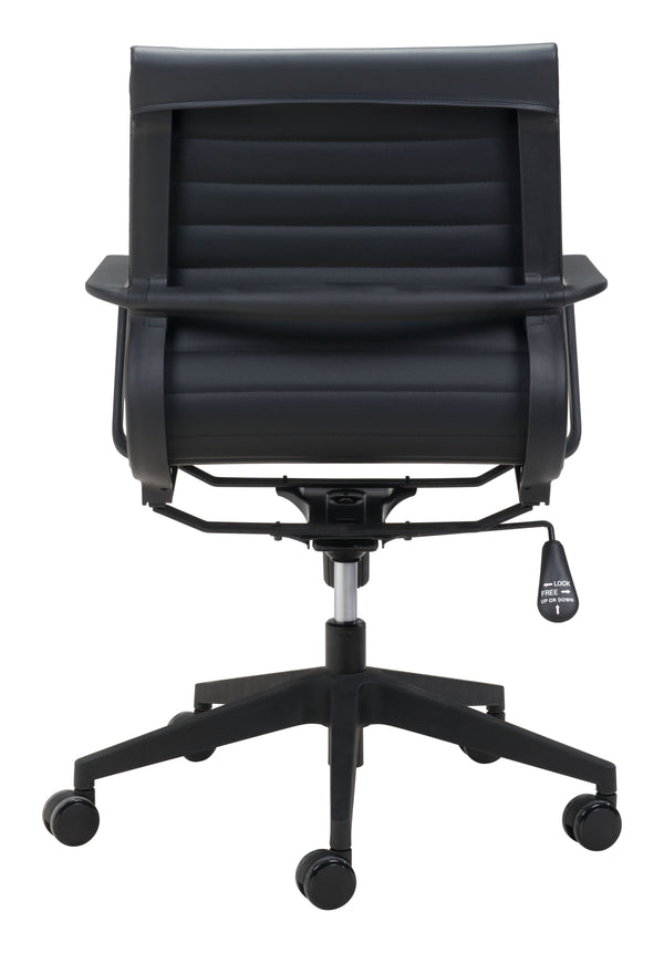 Zuo Modern Stacy 100% Polyurethane, Steel, Nylon Modern Commercial Grade Office Chair Black 100% Polyurethane, Steel, Nylon