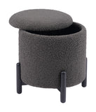 Zuo Modern Calistoga 100% Polyester, Plywood, MDF, Beech Wood Modern Ottoman Dark Gray 100% Polyester, Plywood, MDF, Beech Wood