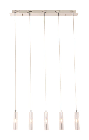 Zuo Modern Celeron Steel, Glass Modern Commercial Grade Ceiling Lamp Clear Steel, Glass