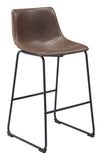 Smart 100% Polyurethane, Plywood, Steel Transitional Commercial Grade Barstool Set - Set of 2