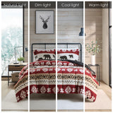 Woolrich Tunbridge Lodge/Cabin 100% Polyester Tunbridge Print Sherpa Comforter Set WR10-3858