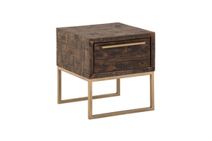 Alpine Furniture Monterey Lamp Table MON-01 Smokey Taupe Reclaimed Pine & Plywood 18 x 18 x 20