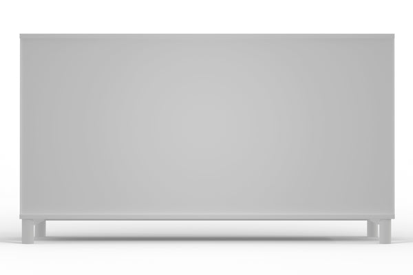 Alpine Furniture Stapleton 6 Drawer Dresser, White 2090-03 White Mahogany Solids & Veneer 61 x 20 x 34