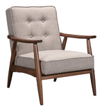 Rocky 100% Polyester, MDF, Rubberwood Mid Century Commercial Grade Arm Chair