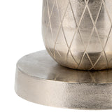 Sagebrook Home Contemporary Metal, 15"d/24"h, Silver Pineapple Side Table, Kd 17707-01 Silver Aluminum