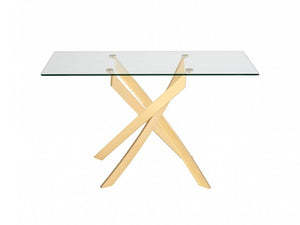 VIG Furniture Modrest Pyrite Modern Glass and Gold Console Table VGEW-F7033AD-G VGEW-F7033AD-G