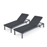Cape Coral Outdoor Chaise Lounge with Cushion - Set of 2