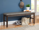 Alpine Furniture Emery Dining Bench, Walnut 2929-03 Walnut Rubberwood & Acacia Solids + MDF 48.5 x 14 x 19