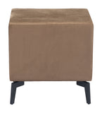 Zuo Modern Montana 100% Polyester, MDF, Plywood, Steel Modern Side Table Brown 100% Polyester, MDF, Plywood, Steel