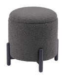 Zuo Modern Calistoga 100% Polyester, Plywood, MDF, Beech Wood Modern Ottoman Dark Gray 100% Polyester, Plywood, MDF, Beech Wood