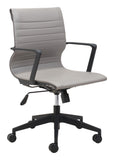Zuo Modern Stacy 100% Polyurethane, Steel, Nylon Modern Commercial Grade Office Chair Gray, Black 100% Polyurethane, Steel, Nylon