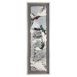 Sagebrook Home Contemporary 66x21 Set of 3 -  Abstract Canvas, Black On Silver Frame 70076 Black Pine