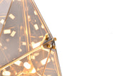 Bethel Gold Chandelier in Metal & Glass