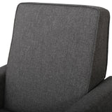 Darvis Contemporary Fabric Recliner, Smoke and Dark Brown Noble House