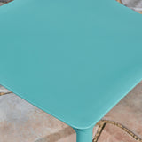 Noble House Westlake Outdoor Plastic Chairs (Set of 2), Teal