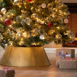 Wilbert Metal Christmas Tree Collar, Gold Noble House