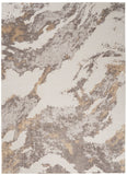 Nourison Sleek Textures SLE03 Machine Made Power-loomed Indoor Area Rug Brown/Ivory 9'3" x 12'9" 99446711601