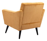 Zuo Modern Bastille 100% Polyester, Plywood, Rubberwood Modern Commercial Grade Accent Chair Yellow, Black 100% Polyester, Plywood, Rubberwood