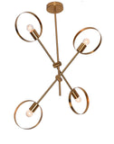 Bethel Brushed Bronze Chandelier in Metal