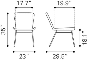 Zuo Modern Lorena Steel, Polyethylene Modern Commercial Grade Dining Chair Set - Set of 2 Natural, Black Steel, Polyethylene